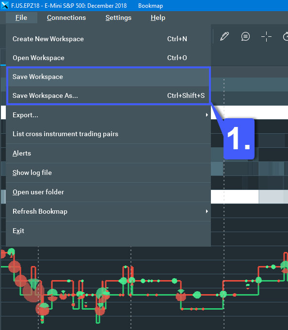 How do I save my work on the BookMap Platform?
